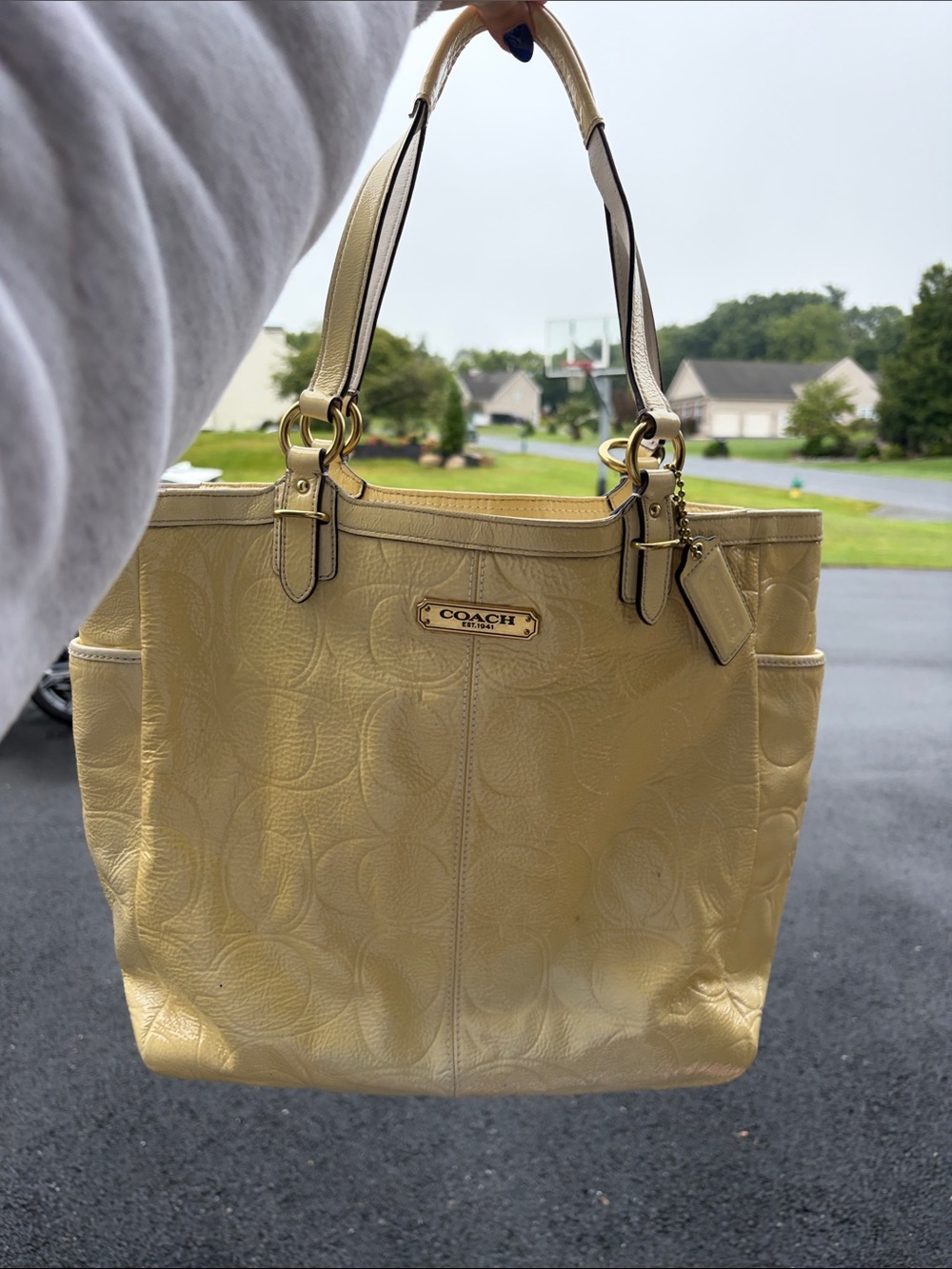 Vintage Yellow Coach bag